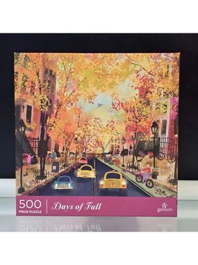 Galison Days of Fall 500-Piece Jigsaw Puzzle
